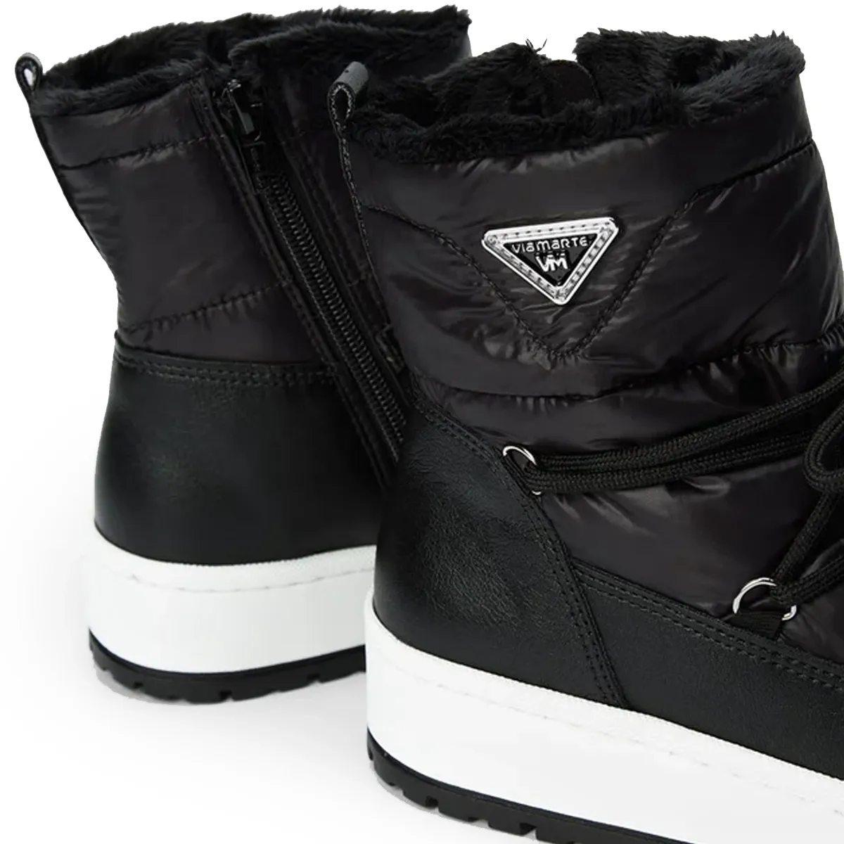 Via Marte Bota 259-001-01 Preto NapaNylon Acetinado 1